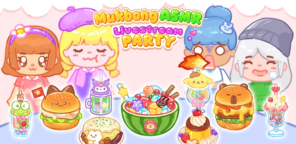 Mukbang ASMR Livestream Party game cover art for Android