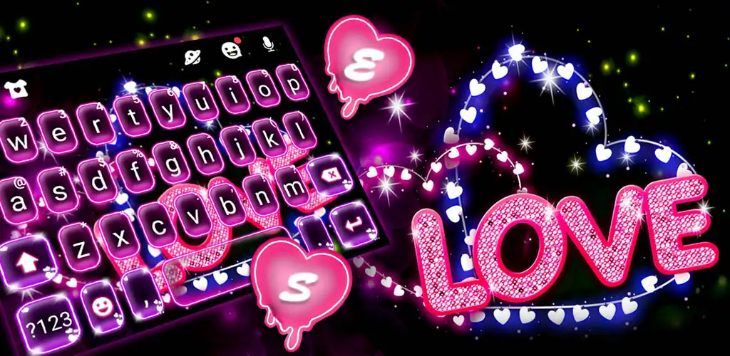 Neon Love Thème application cover art for Android