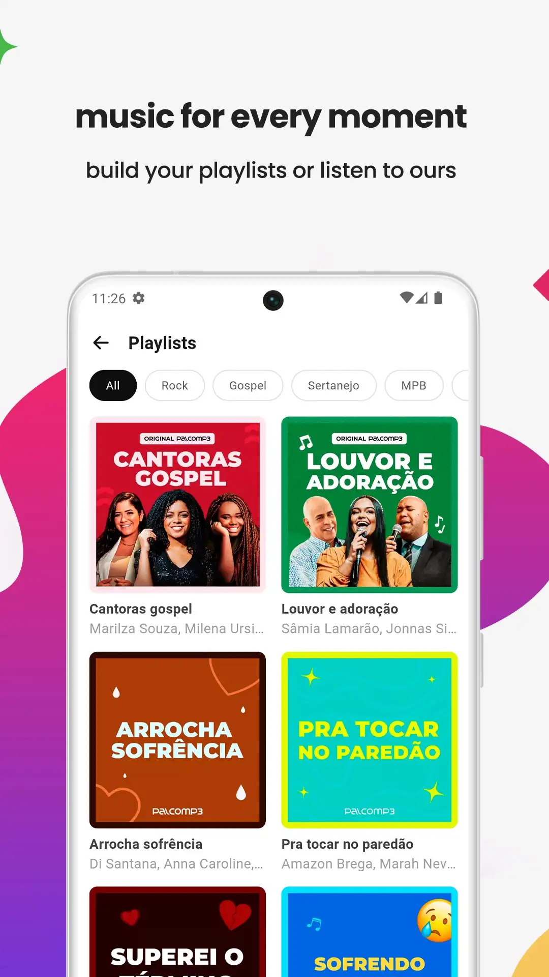 Captura de tela de Palco MP3: Ouvir e baixar 4