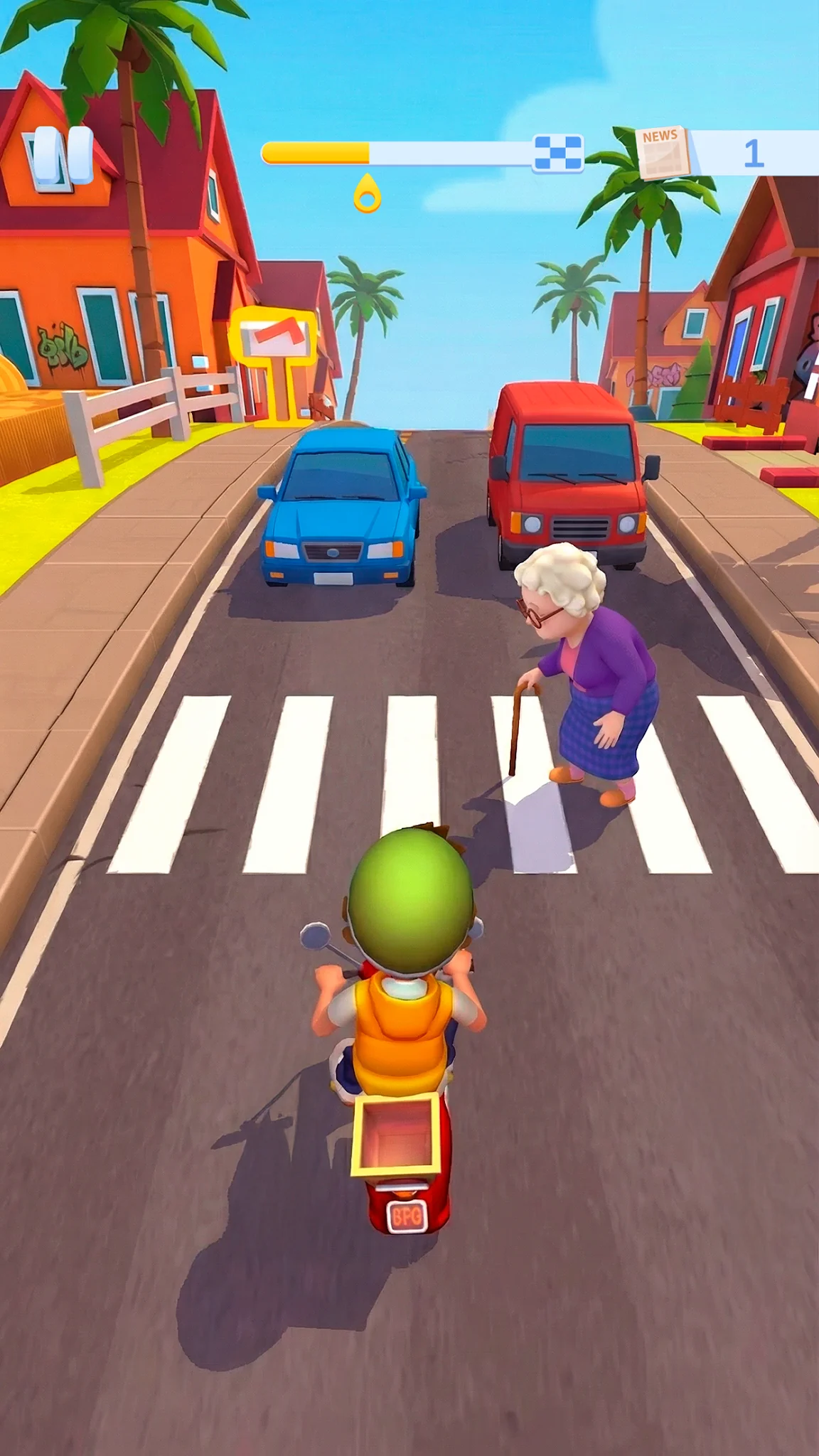 لقطة شاشة Paper Boy Race - لعبة سيارات 1