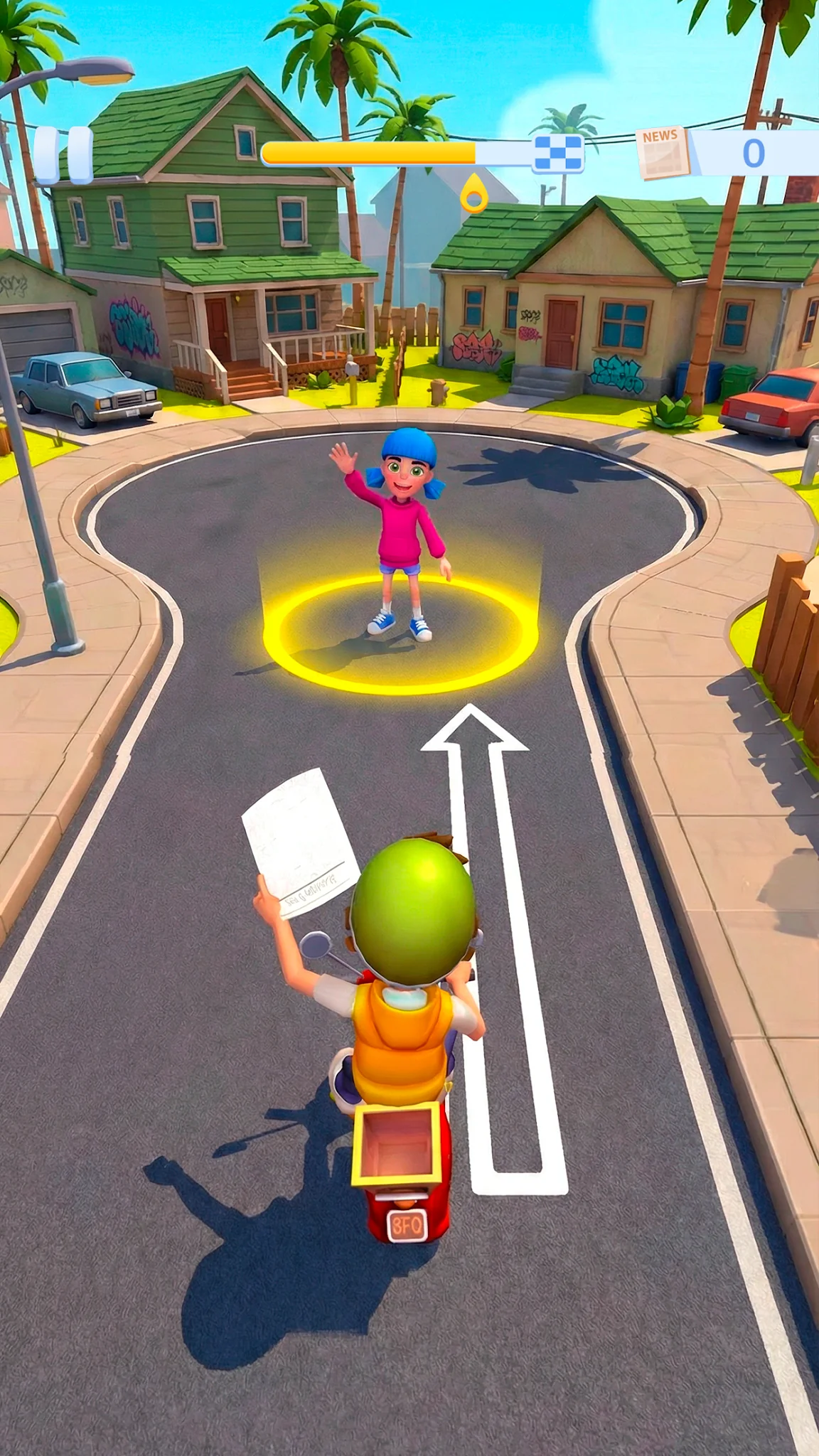 لقطة شاشة Paper Boy Race - لعبة سيارات 2