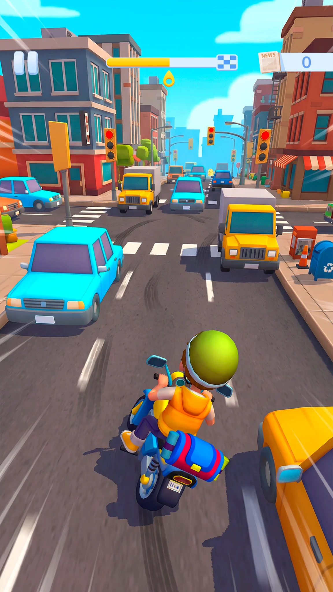 لقطة شاشة Paper Boy Race - لعبة سيارات 3
