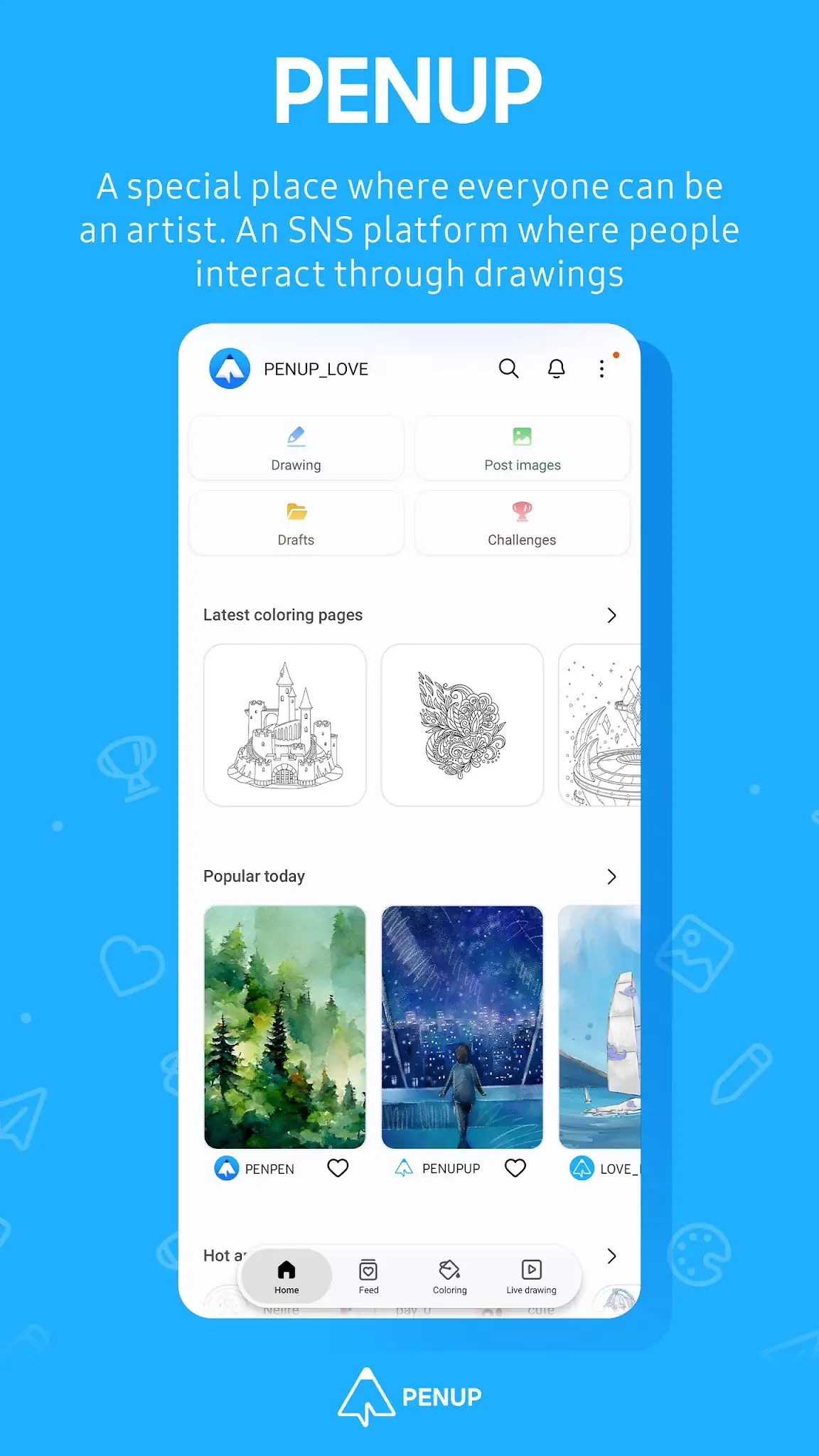 Screenshot PENUP – Drawing-sharing SNS 1