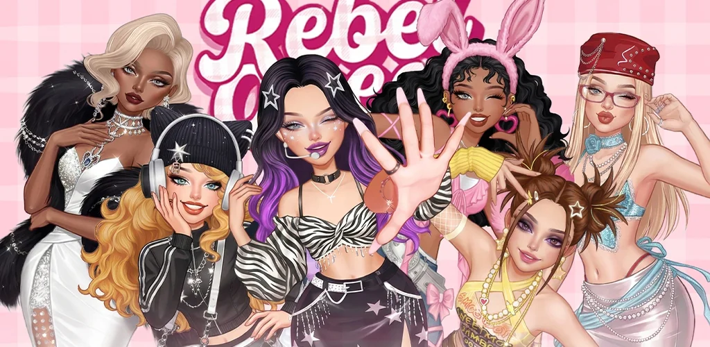 Rebel Glam: العاب تلبيس بنات لعبة غلاف فني للأندرويد