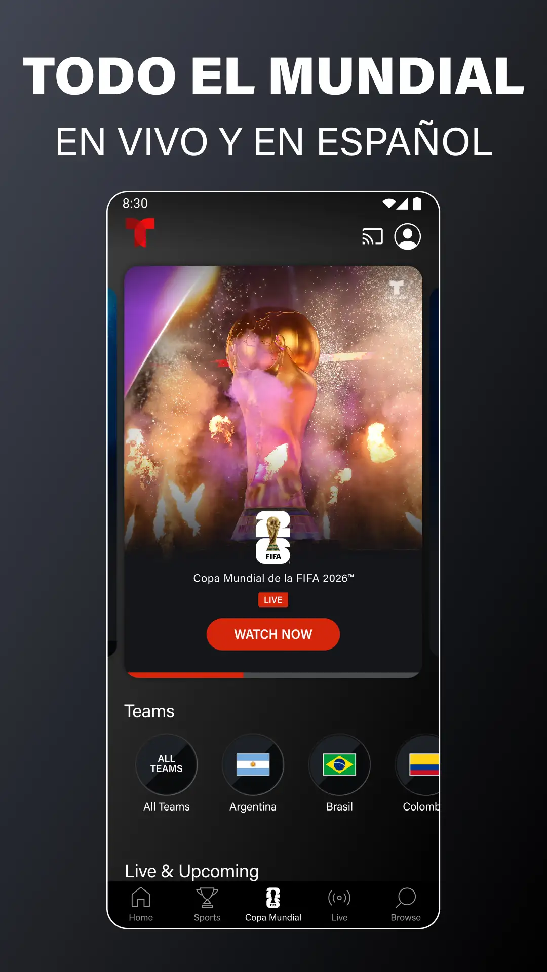 Скриншот Telemundo: Series y TV en vivo 4