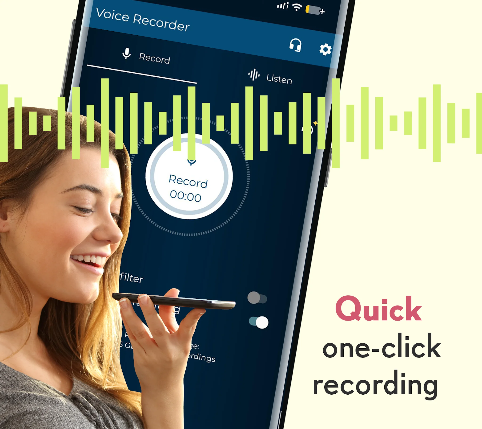 Ekran Görüntüsü Voice Recorder: Memos & Audio 1