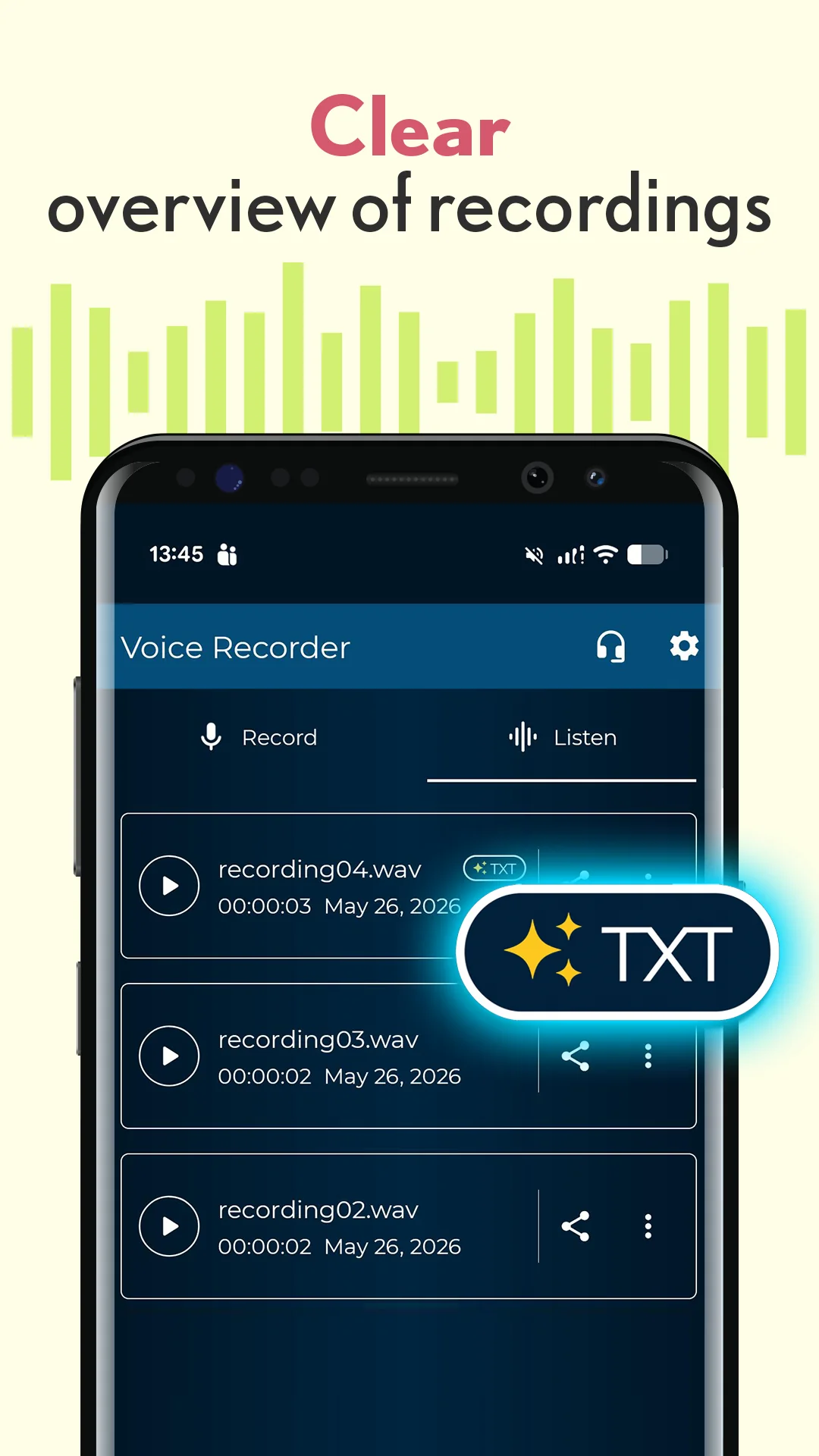 Ekran Görüntüsü Voice Recorder: Memos & Audio 3
