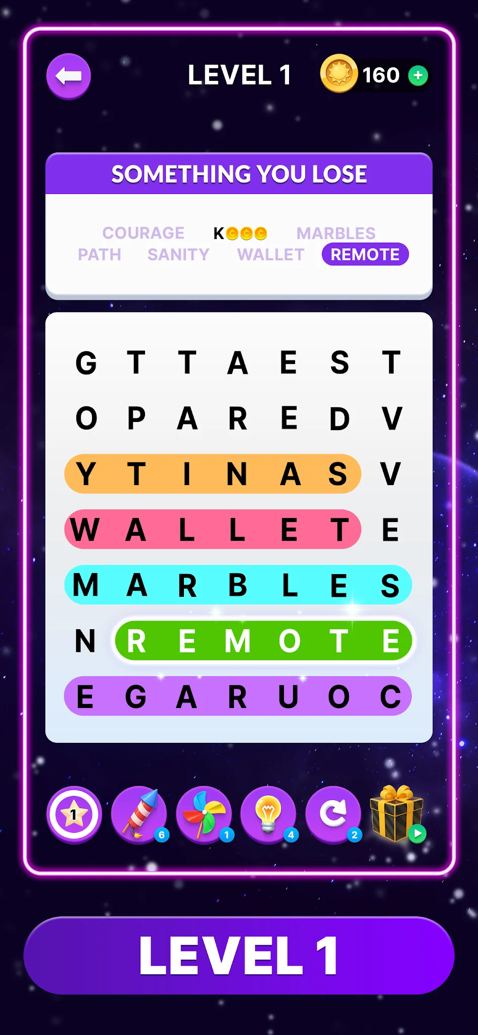 Скриншот Wordscapes Search: Word Games 1