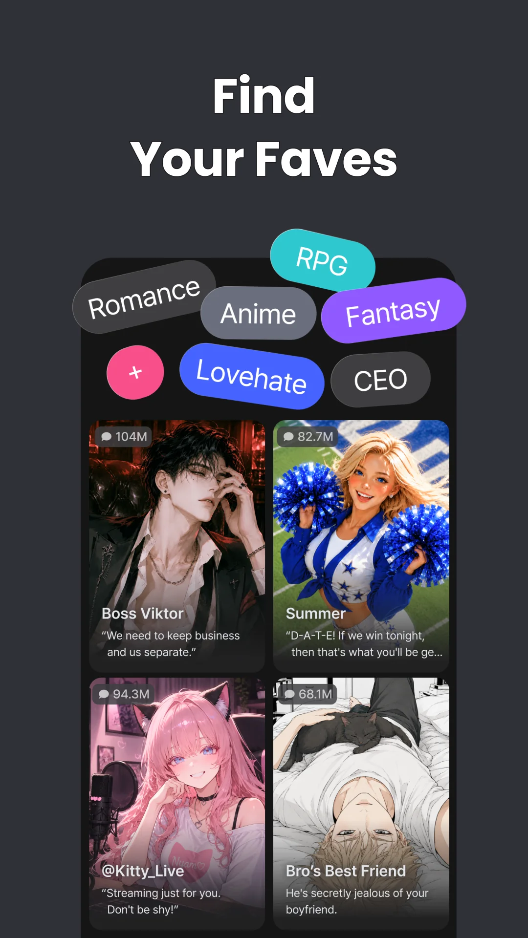 Captura de tela zeta: AI Chat, Story, Play 2