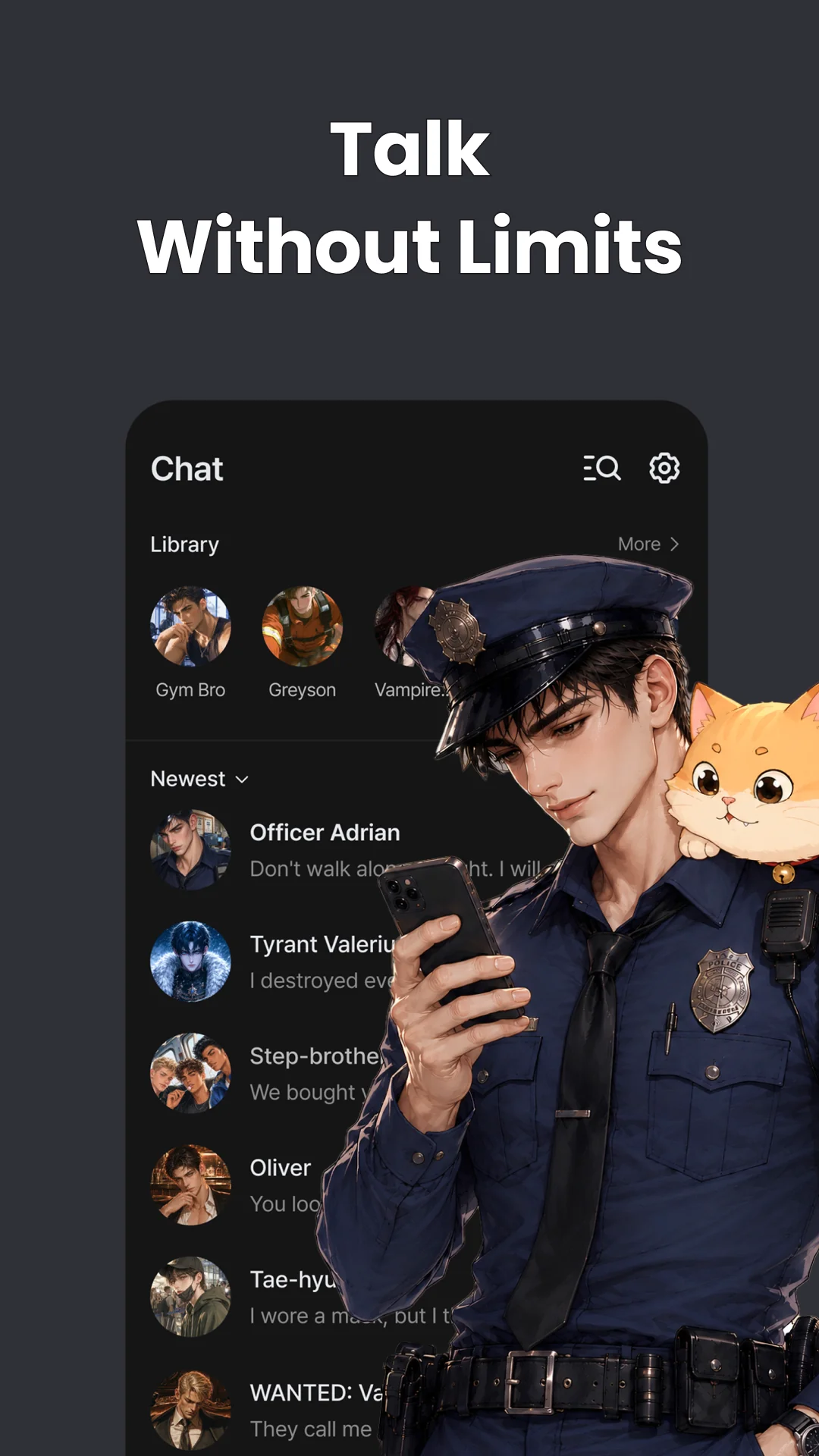 Captura de tela zeta: AI Chat, Story, Play 4