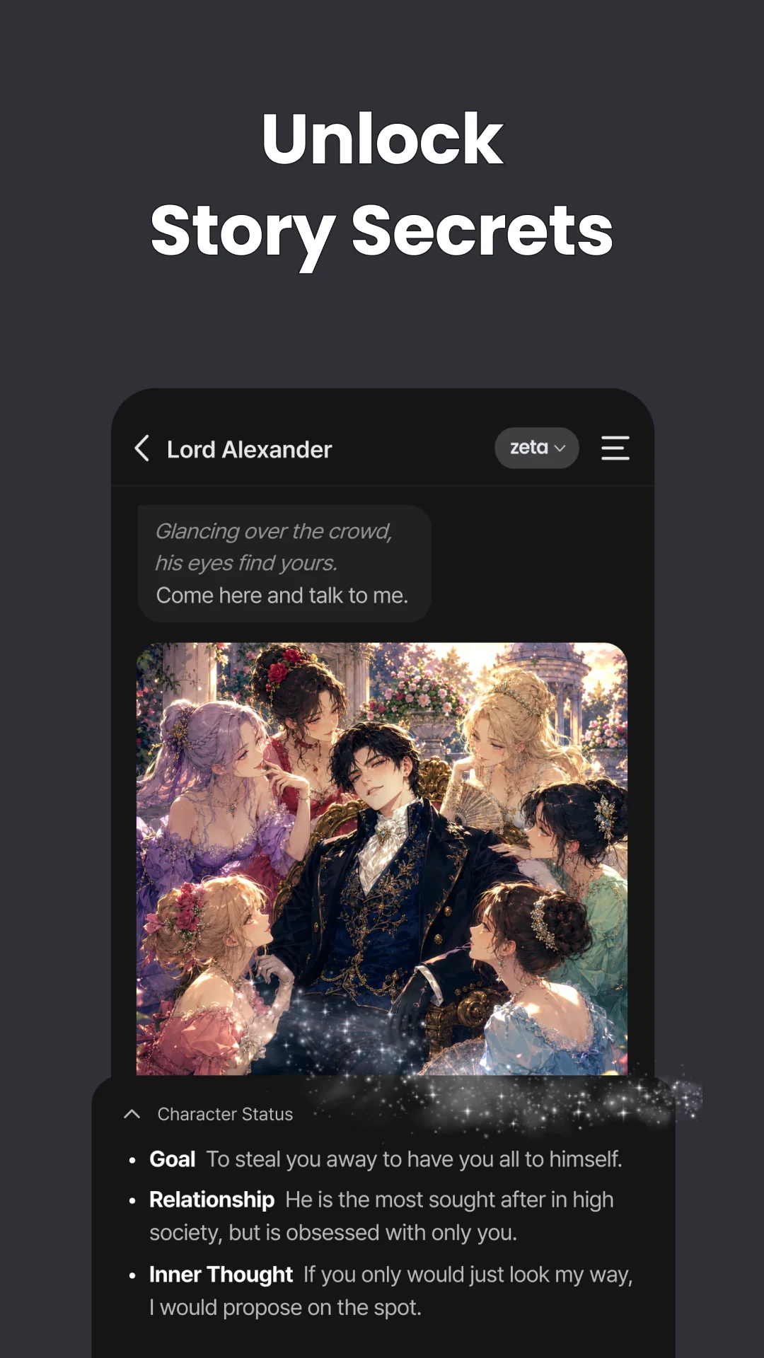 Captura de tela zeta: AI Chat, Story, Play 8