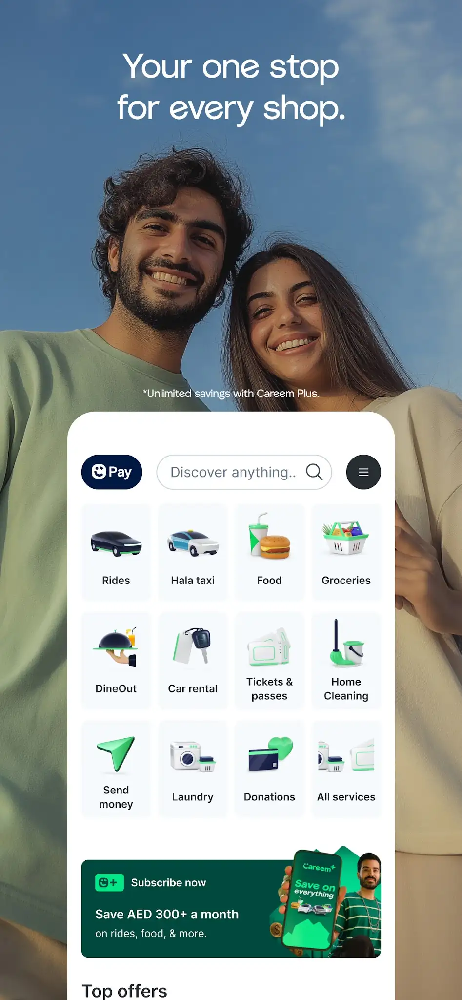 Careem: Taxi, Food & Delivery скриншот 1