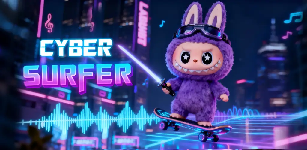 Cyber Surfer : Rhythm Odyssey игра обложка для Android