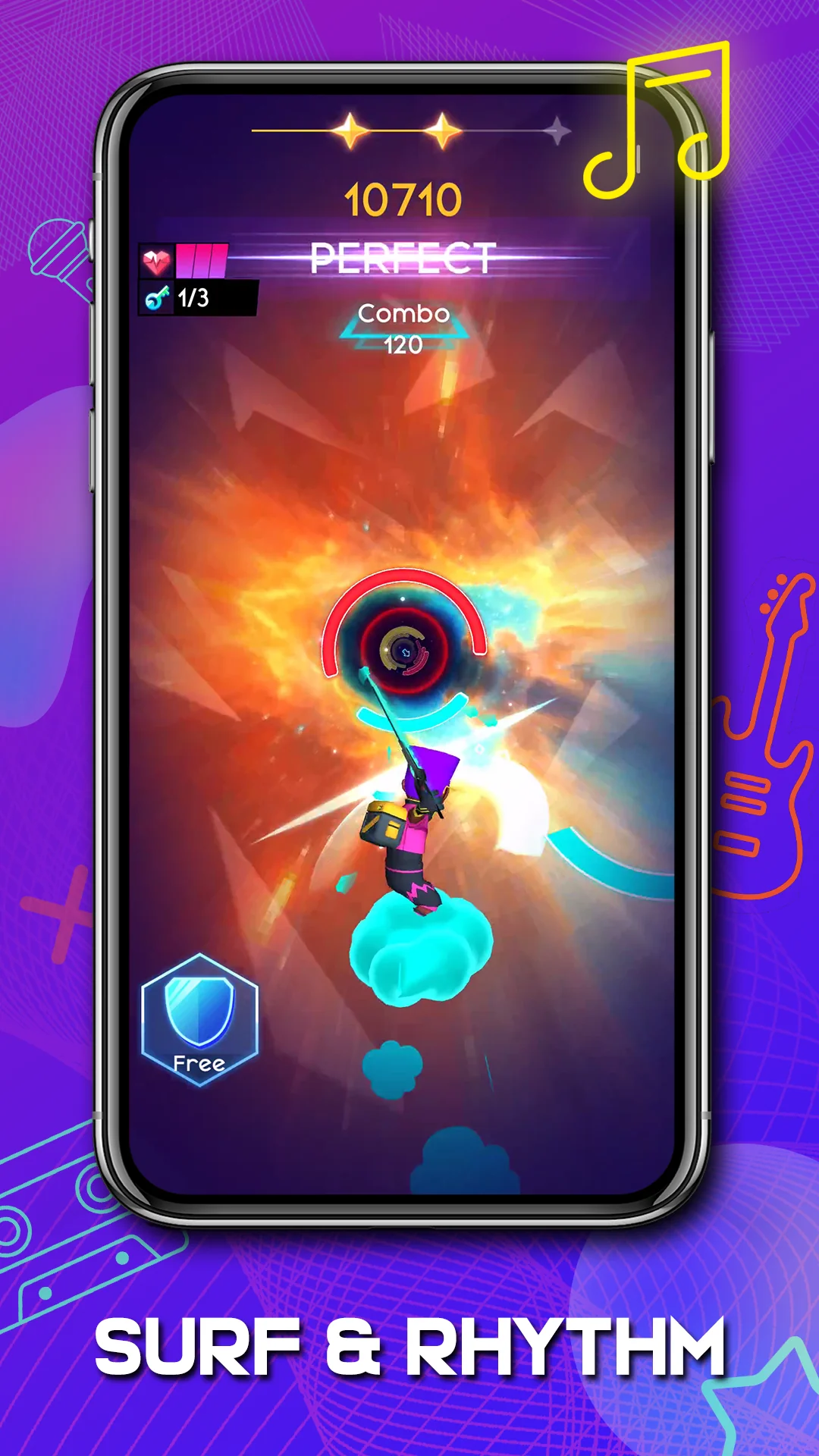 Cyber Surfer : Rhythm Odyssey скриншот 1