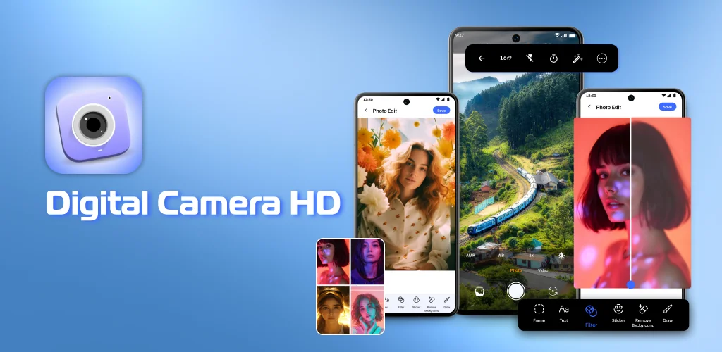 Digital Camera Filter: Cam HD приложение обложка для Android