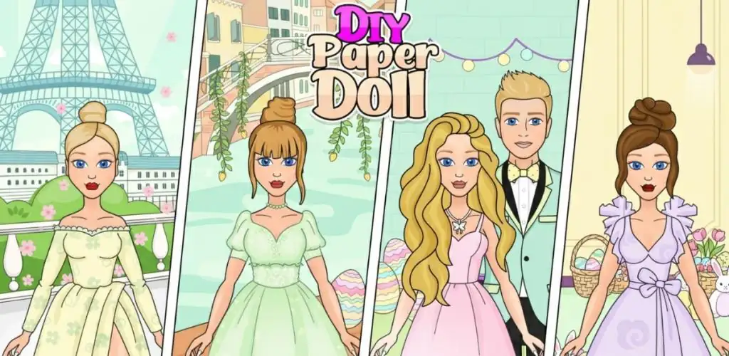 DIY Paper Doll खेल Android के लिए कवर आर्ट