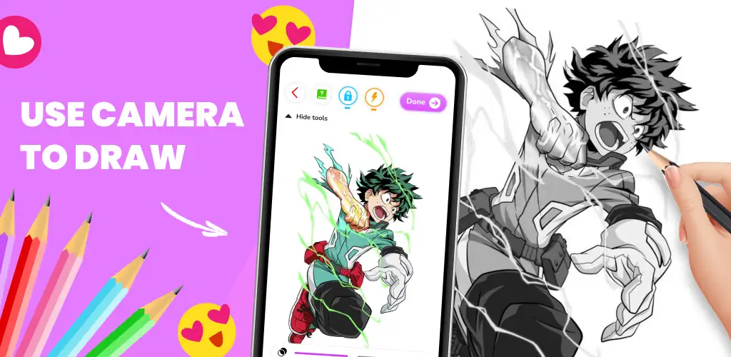 Draw Anime - AR Tracing App 应用程序 Android 封面艺术