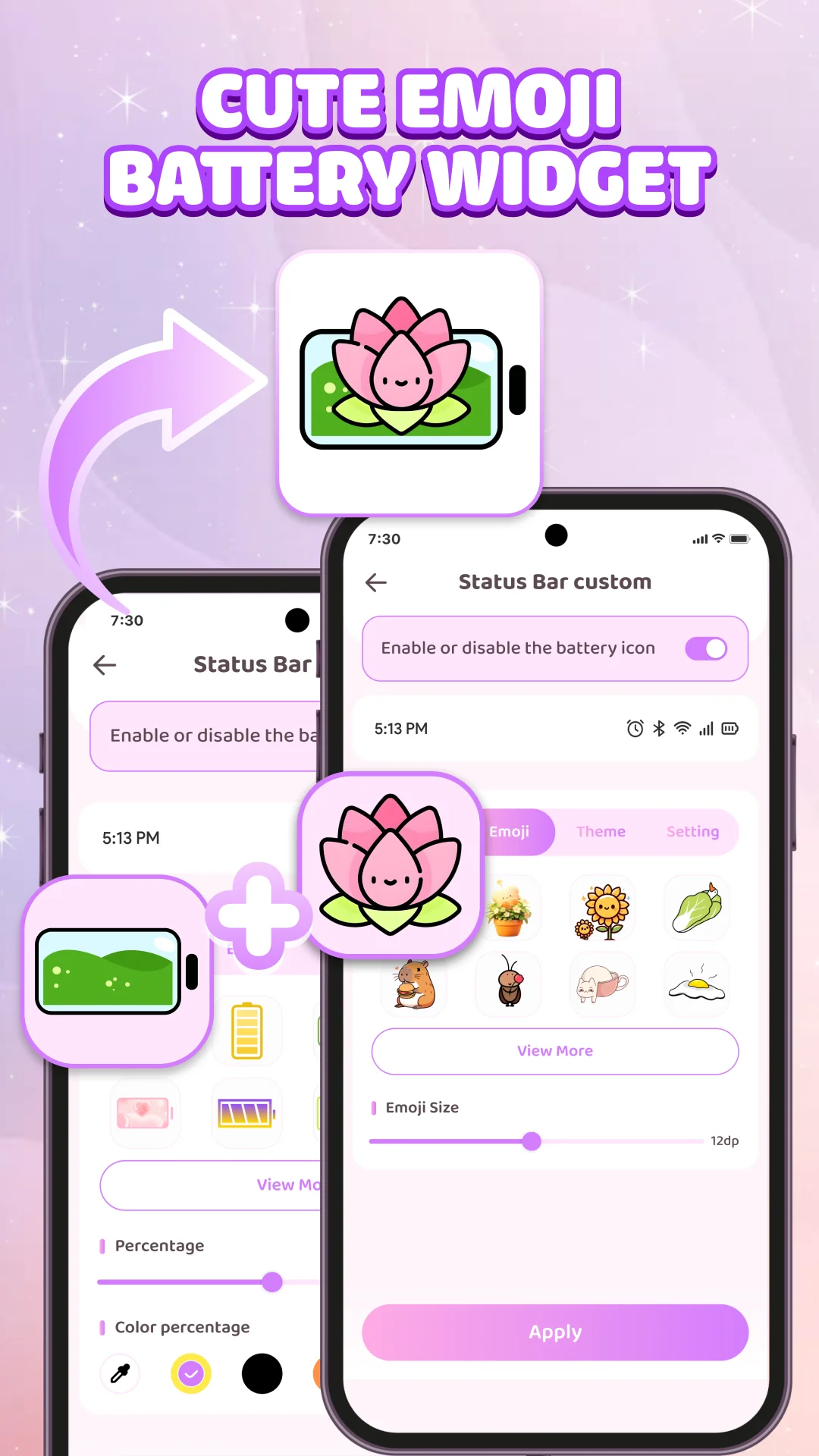 Emoji Battery Icon Customize скриншот 5