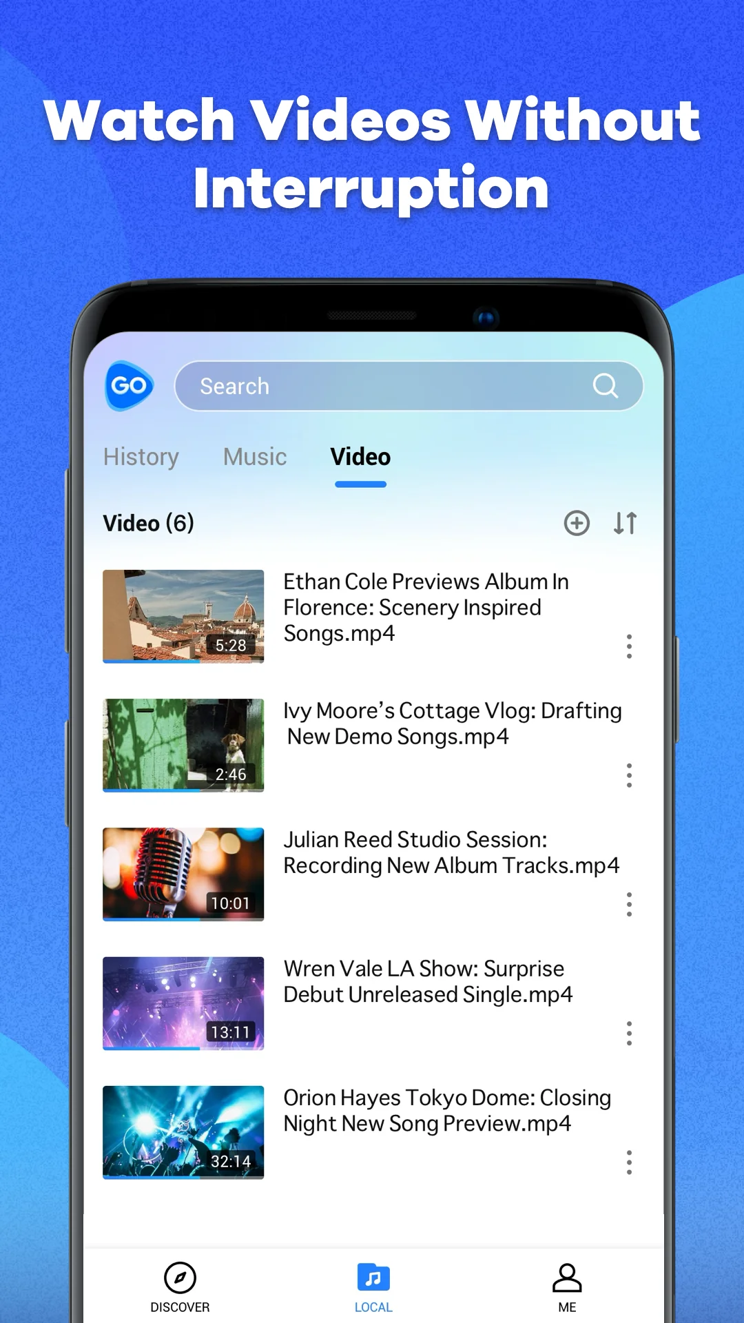 GoTube: Video & Music Player скриншот 2