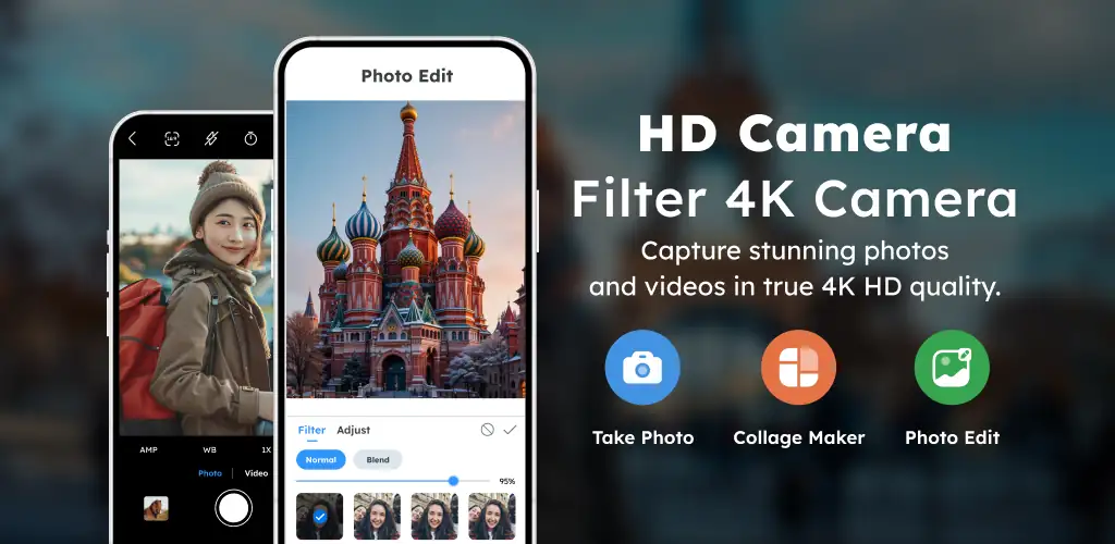 HD Camera Filter: 4K Camera برنامج غلاف فني للأندرويد