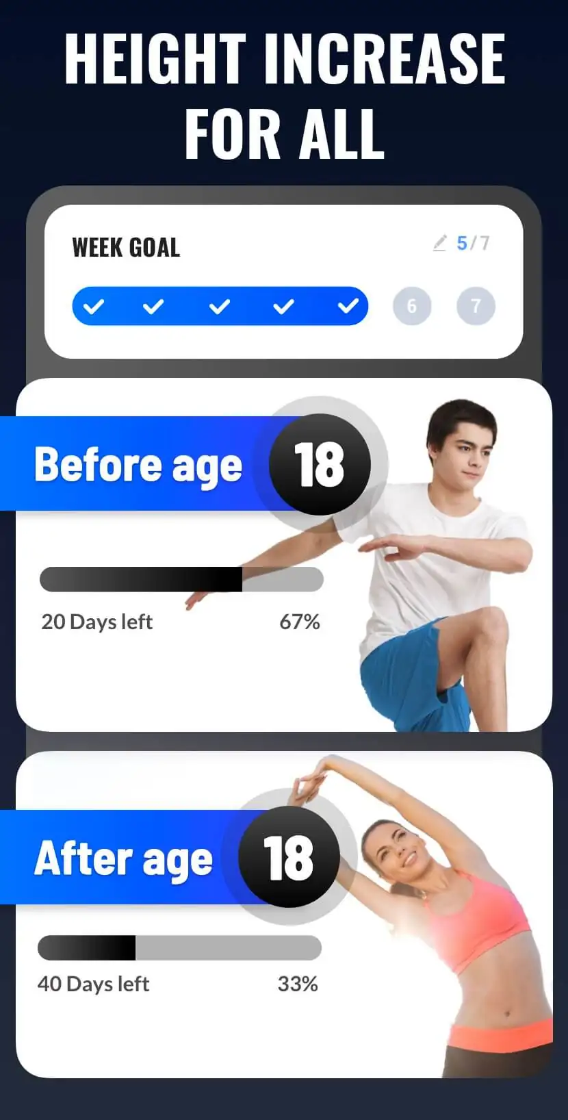 Capture d\'écran 1 de Exercices de grandir de taille