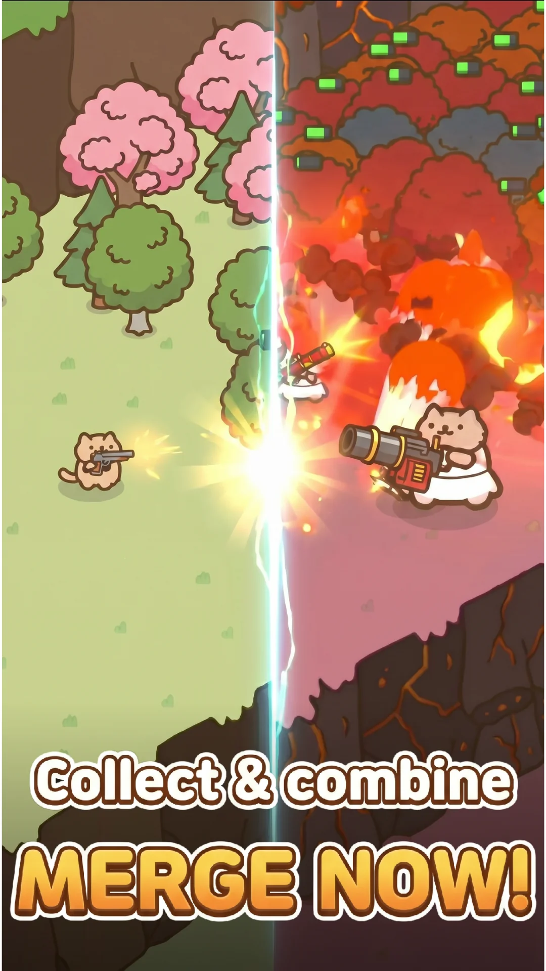 Idle Cat Gunner: Shooter RPG скриншот 2