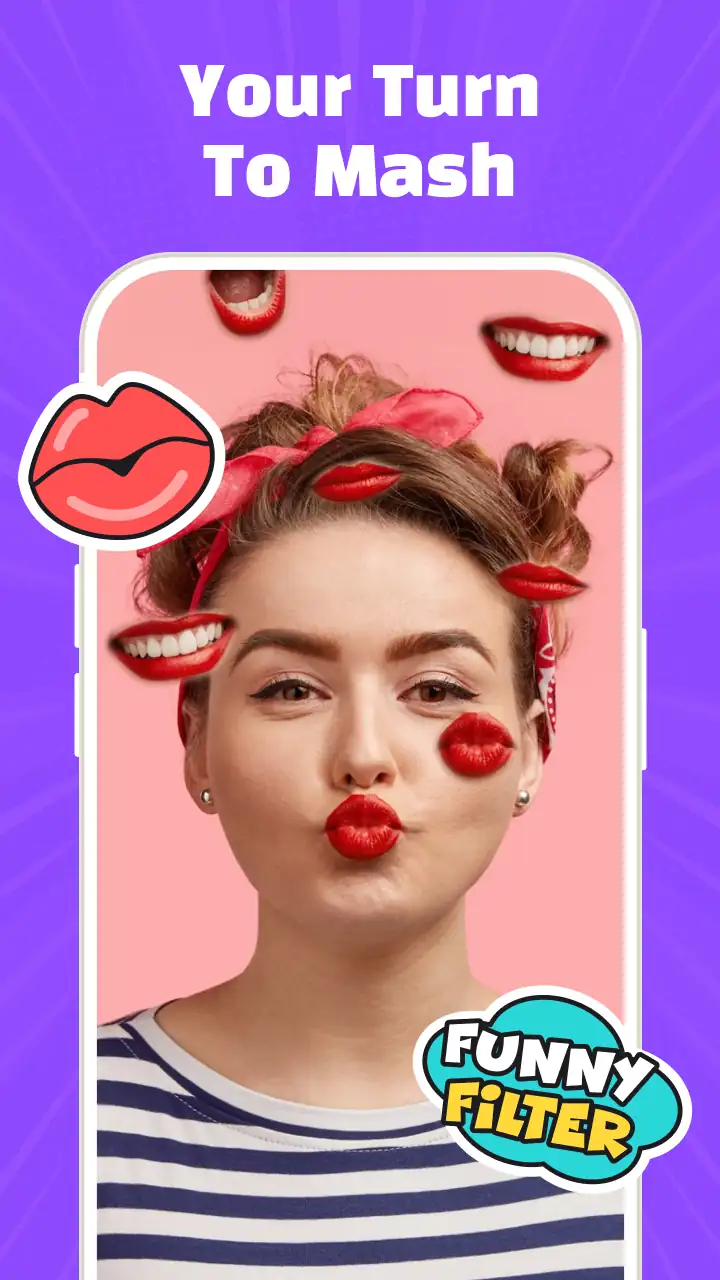 Capture d\'écran 1 de Lip Fall Challenge: Fun Filter