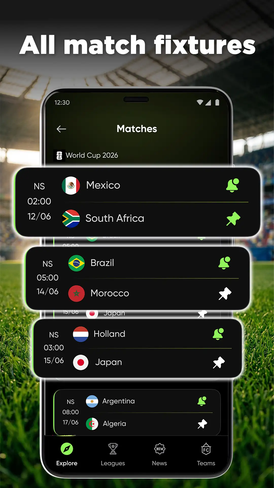 Capture d\'écran 4 de Live Scores: Football Match