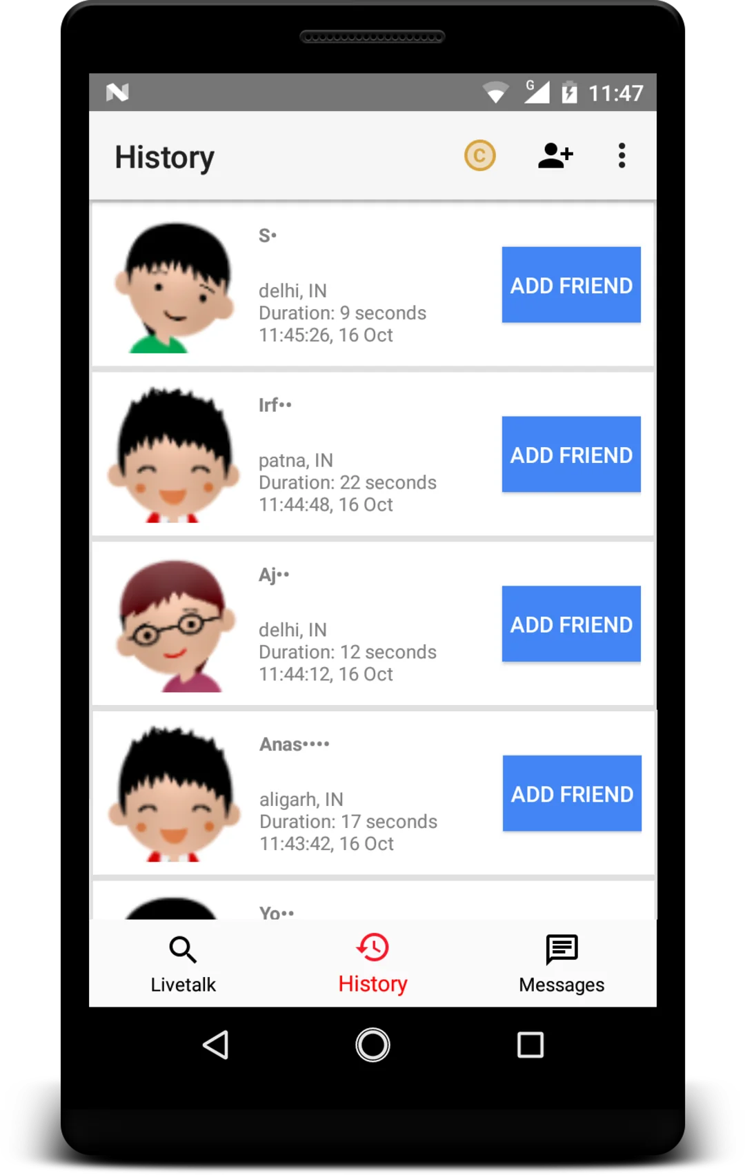 Capture d\'écran 3 de Livetalk - Live Video Chat