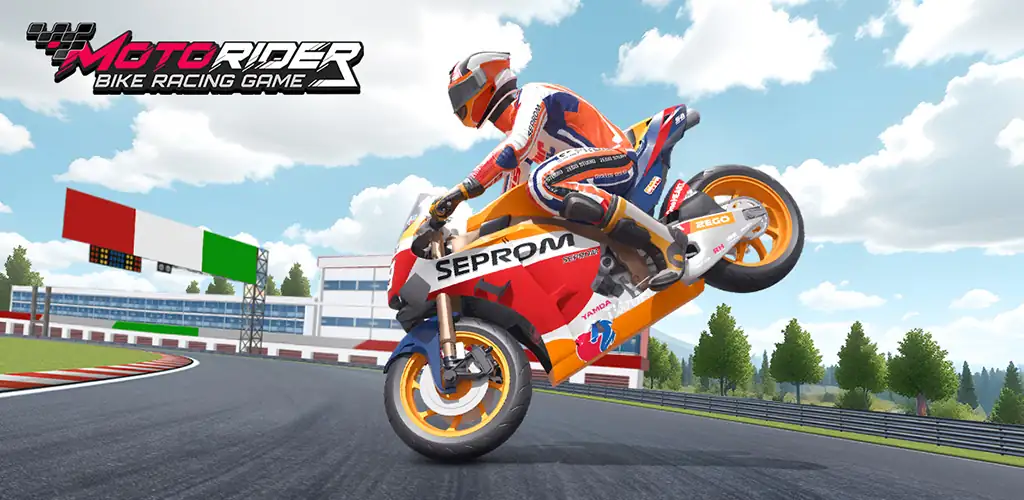 Arte de capa do Moto Rider, Real Bike Racing jogo para Android