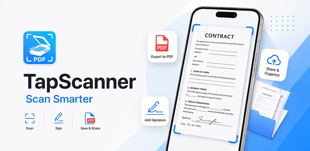 PDF Scanner app - TapScanner app cover art for Android