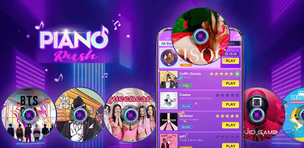 Piano Rush: Magic Rhythm игра обложка для Android