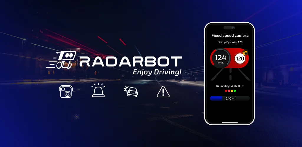 Carátula del Radarbot: Radar Detector, GPS aplicación para Android