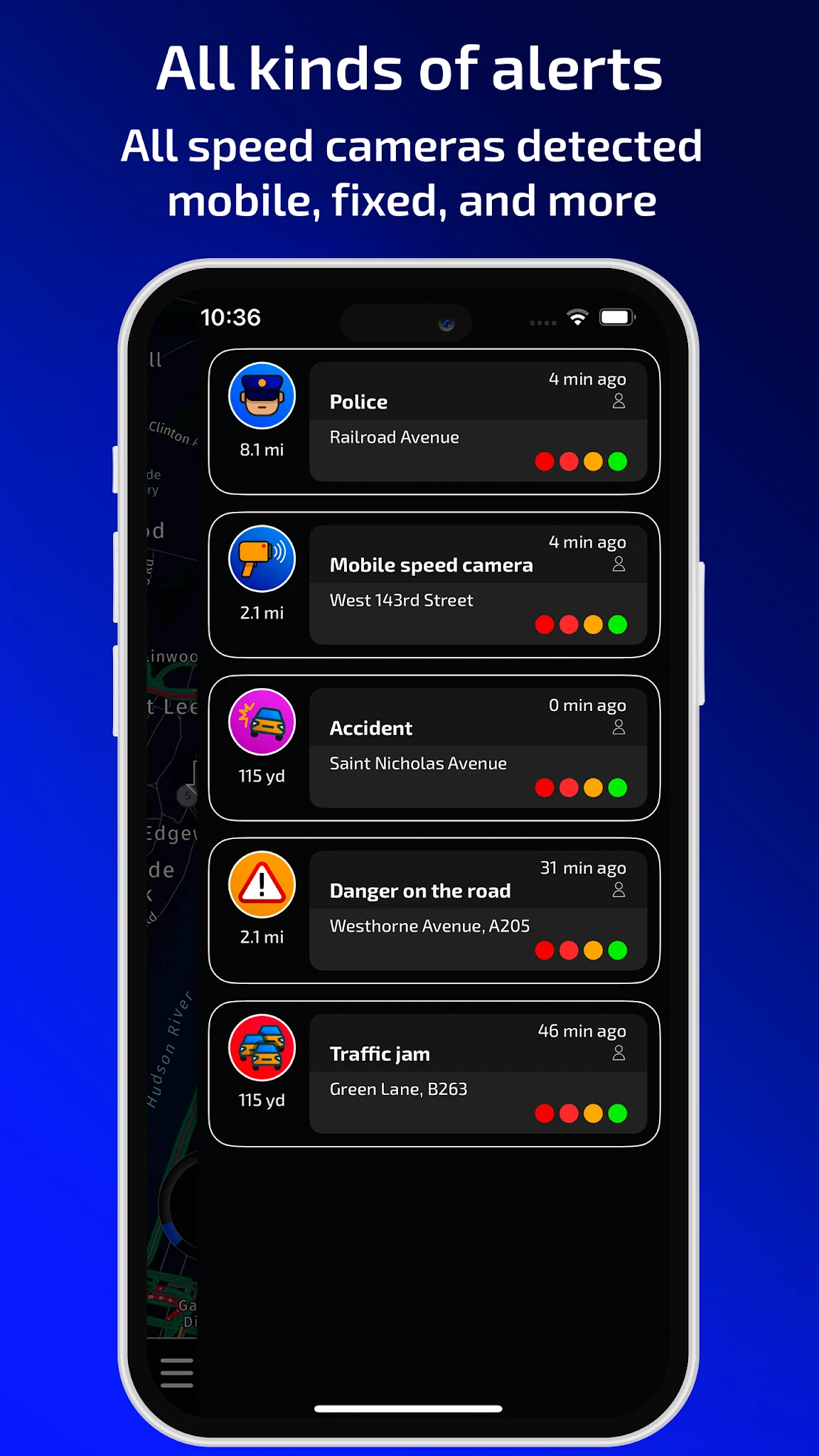 Captura de pantalla 4 de Radarbot: Radar Detector, GPS