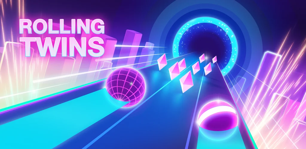 android için Rolling Twins: Music Ball Rush oyun kapak resmi