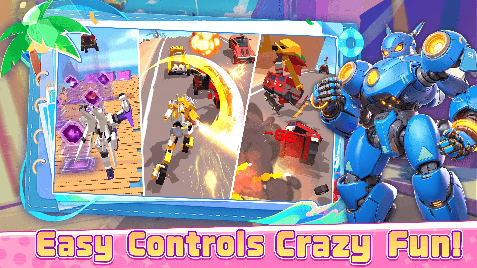 Smash Car: Robot Racing скриншот 4