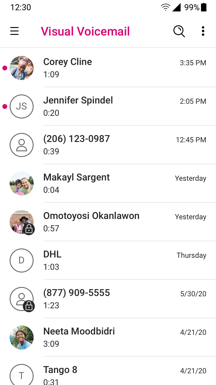 Capture d\'écran 2 de T-Mobile Visual Voicemail
