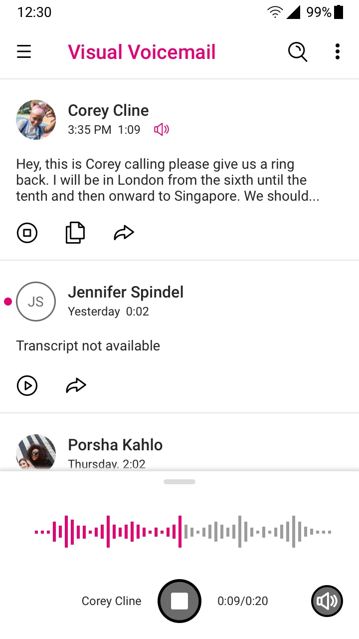 Capture d\'écran 3 de T-Mobile Visual Voicemail