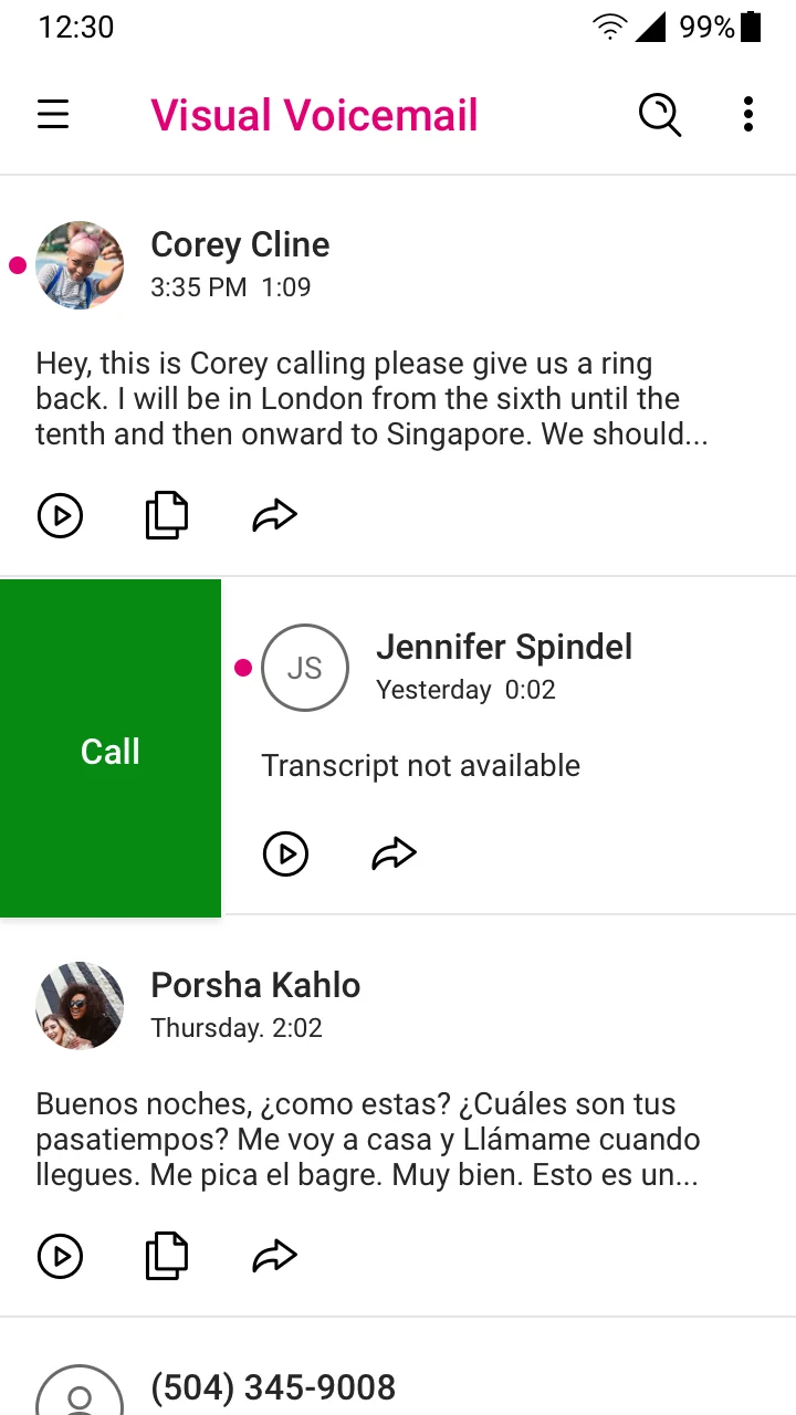 Capture d\'écran 4 de T-Mobile Visual Voicemail
