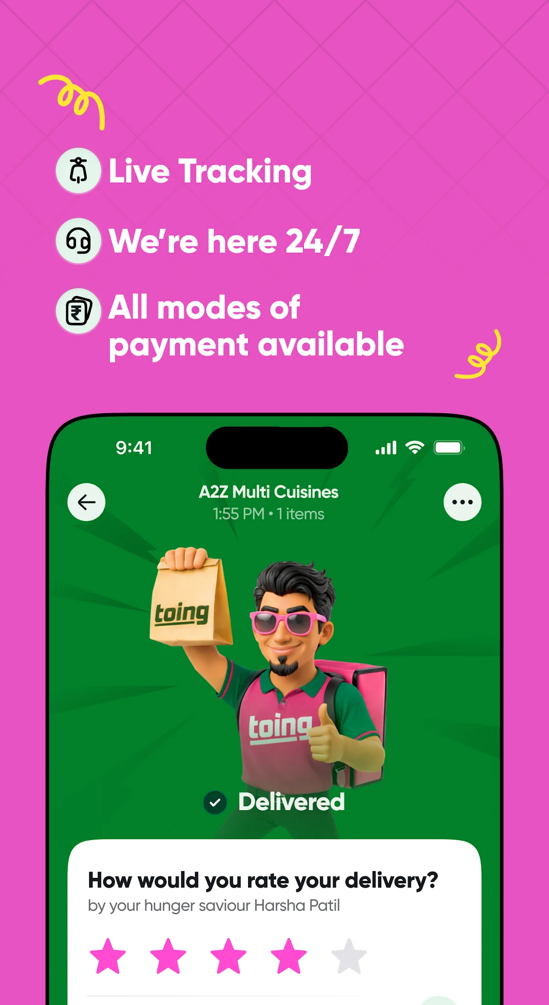 Capture d\'écran 6 de toing - Food Delivery