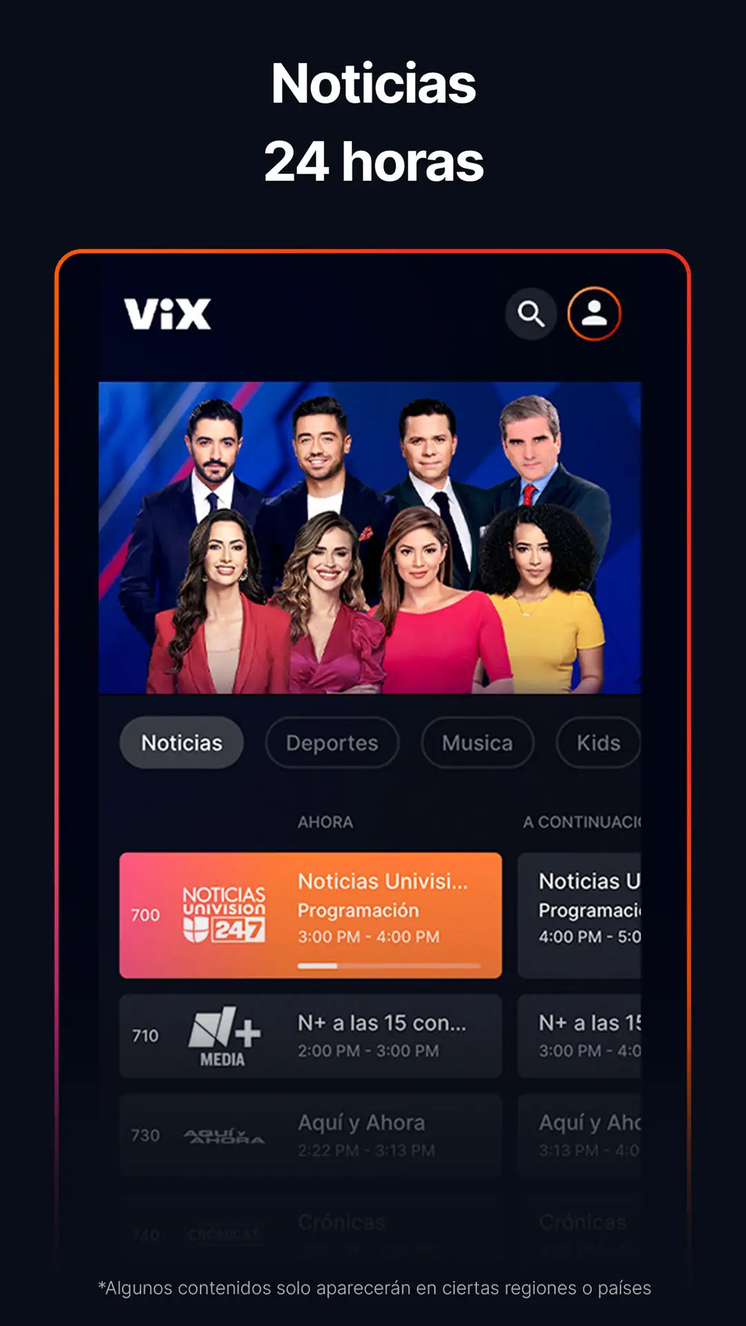 Captura de tela de ViX: TV, Deportes y Noticias 6