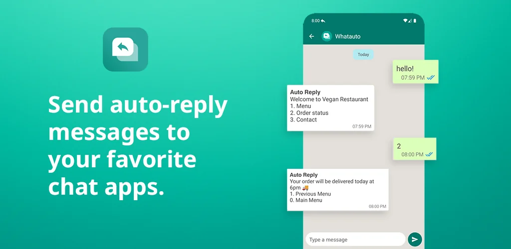 Whatauto - Auto Reply application cover art for Android