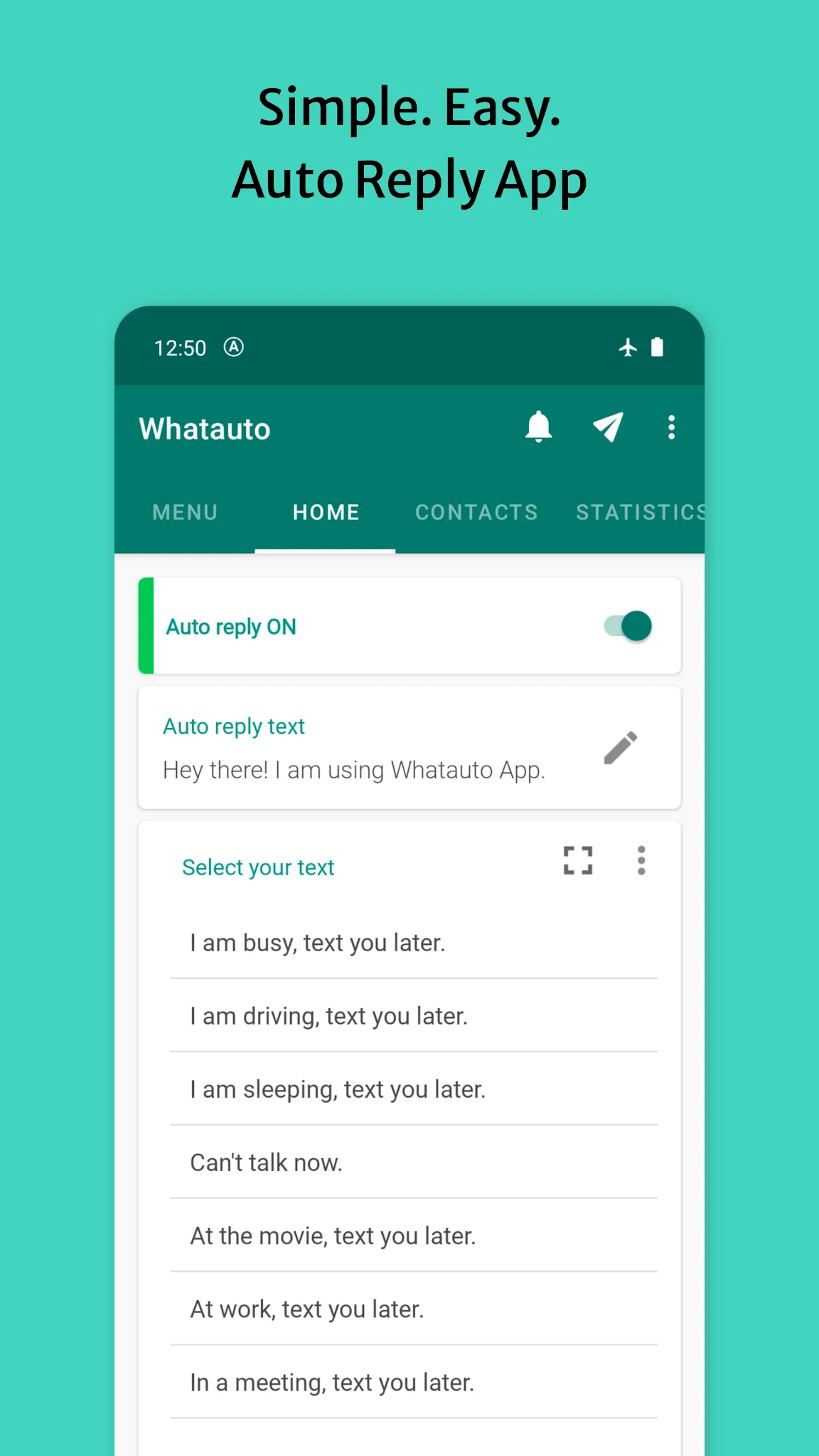 Capture d\'écran 1 de Whatauto - Auto Reply