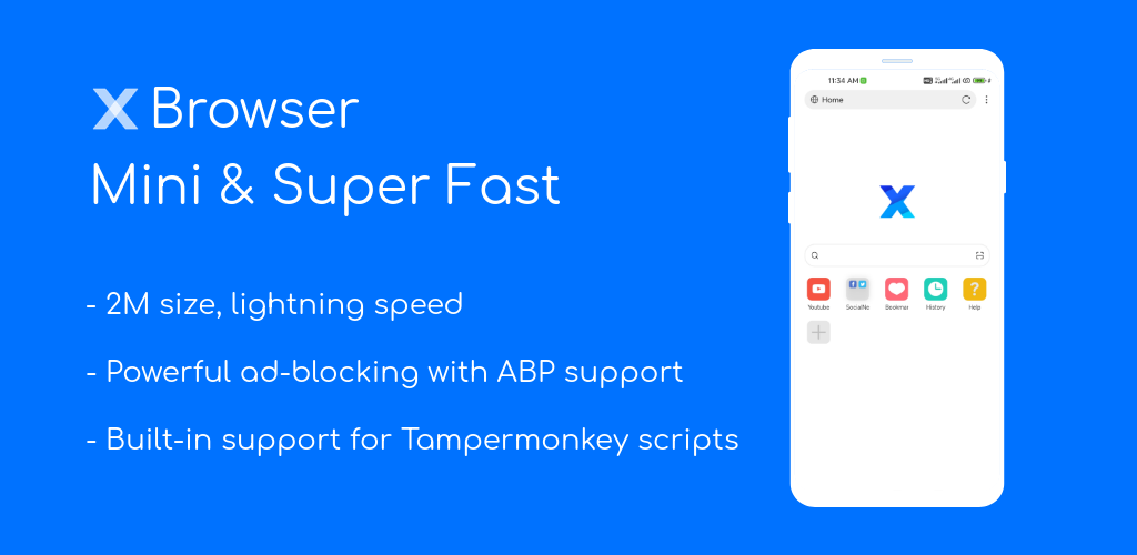 android için X Browser -Light & Super fast uygulama kapak resmi