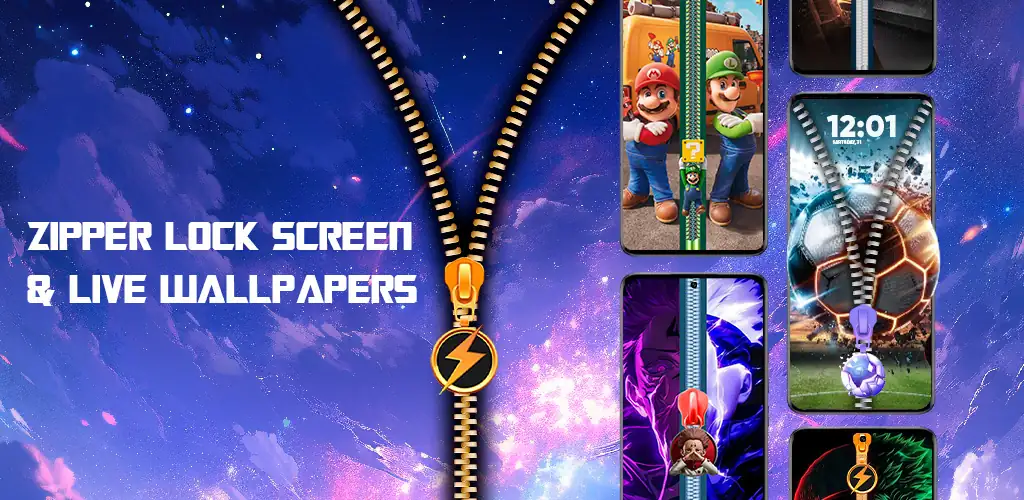 android için Zipper Lock Screen & Wallpaper uygulama kapak resmi