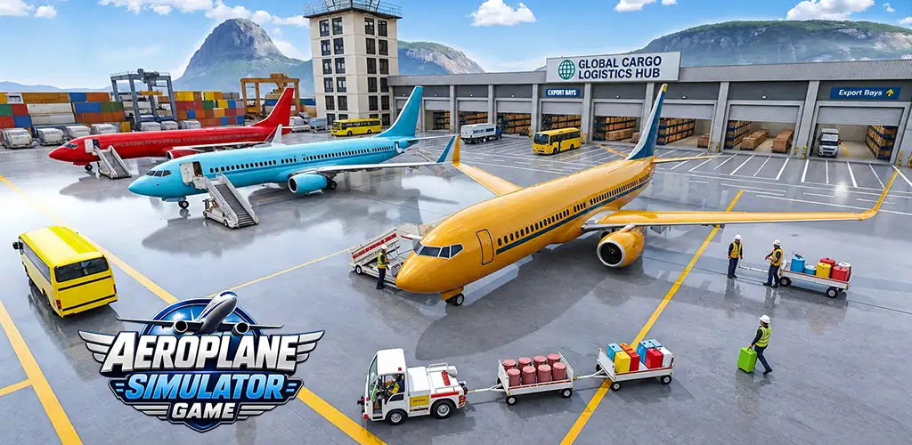 Airplane Flying Jet Simulator игра обложка для Android