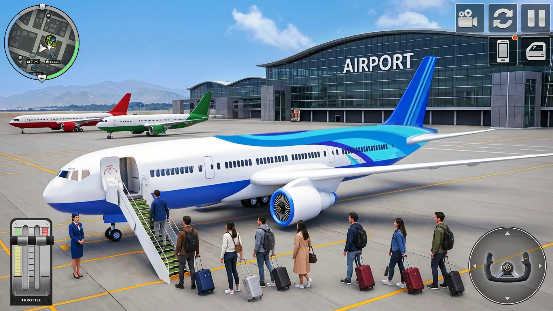 Airplane Flying Jet Simulator скриншот 1