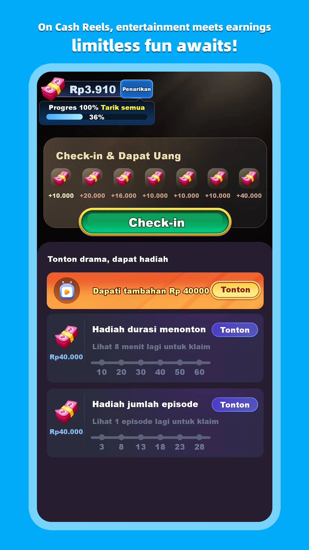 Cash Reels स्क्रीनशॉट 1