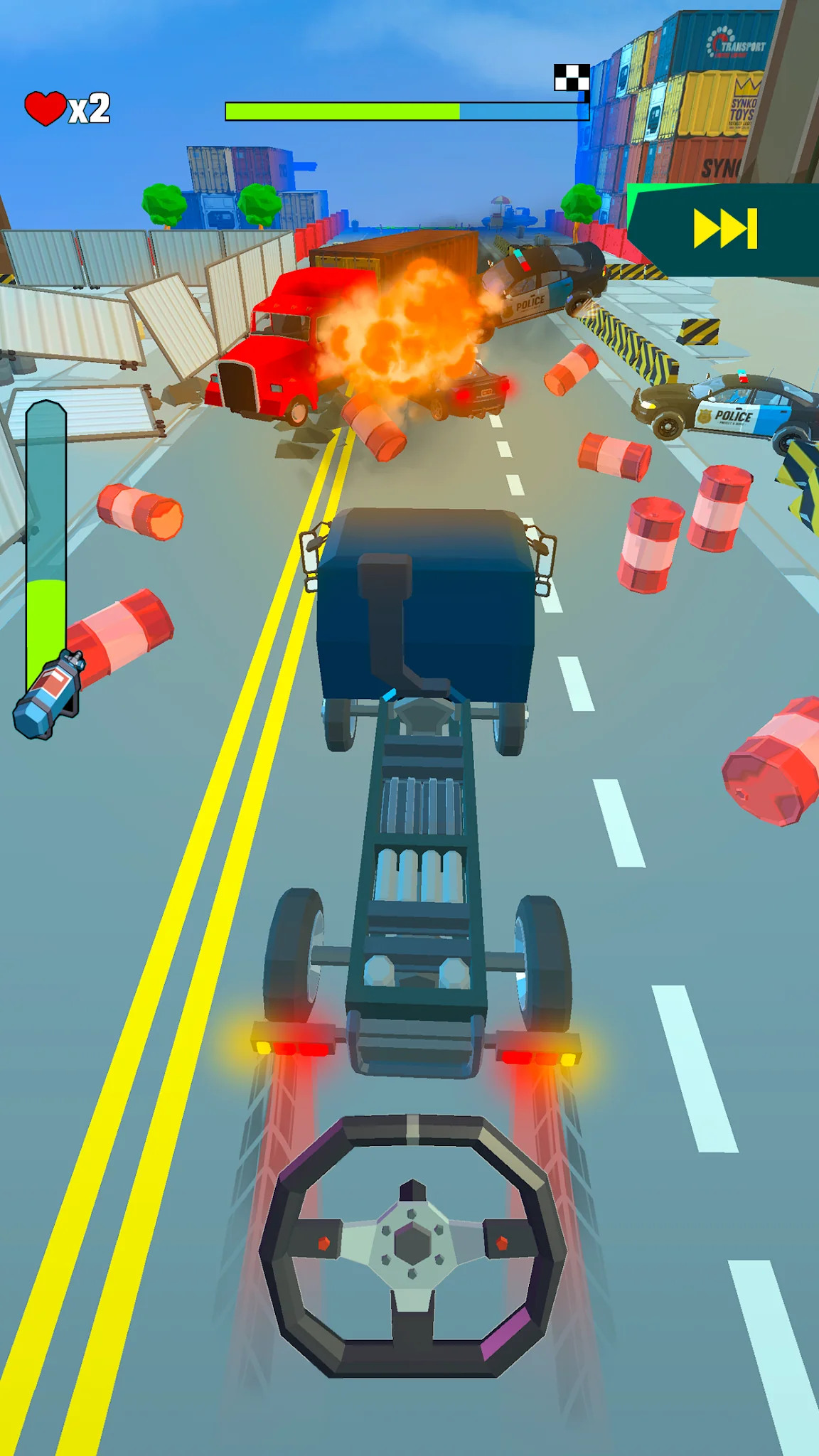 لقطة شاشة 3 لـ Crazy Rush 3D: Race Master