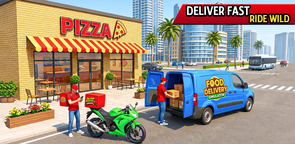 Delivery Boy:Bike Wheelie Game jeu cover art for Android
